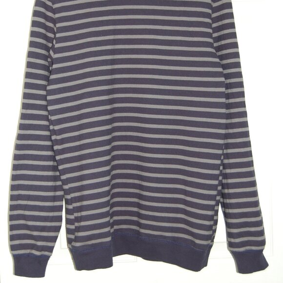 Good Fellow Navy-Gray Striped Long Sleeve Top, Men S (Bust: 38") - Picture 3 of 5